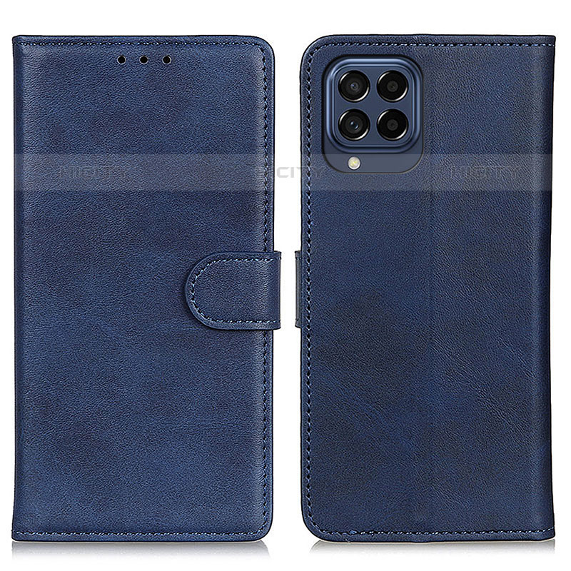 Funda de Cuero Cartera con Soporte Carcasa A05D para Samsung Galaxy M53 5G Azul