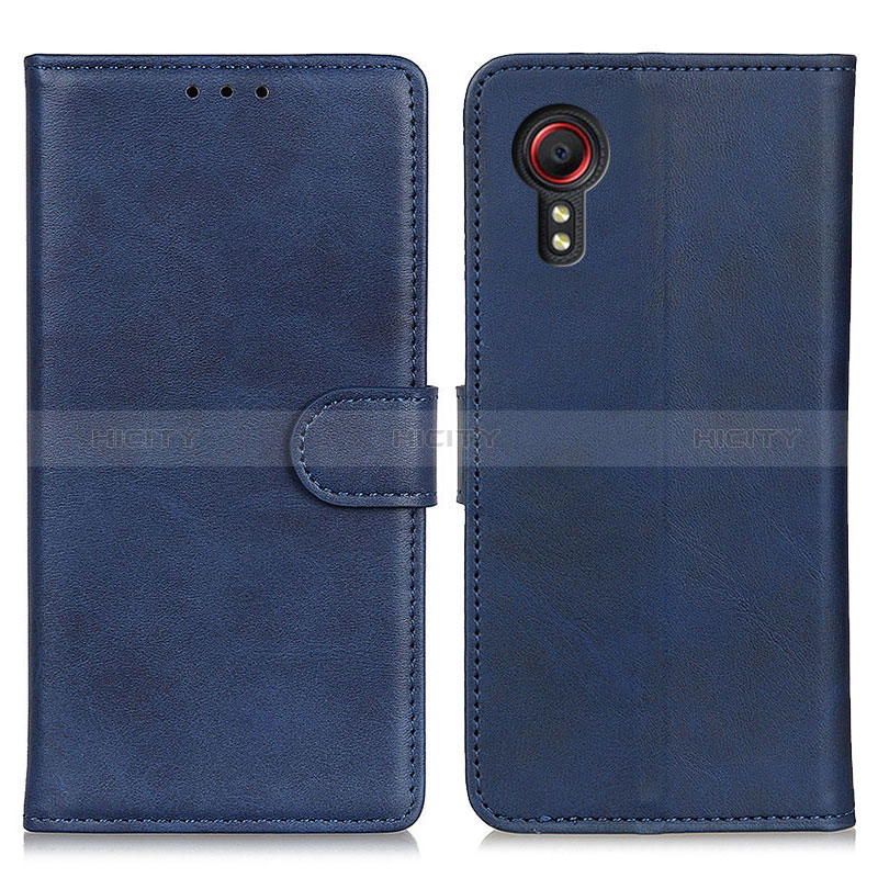 Funda de Cuero Cartera con Soporte Carcasa A05D para Samsung Galaxy XCover 5 SM-G525F Azul