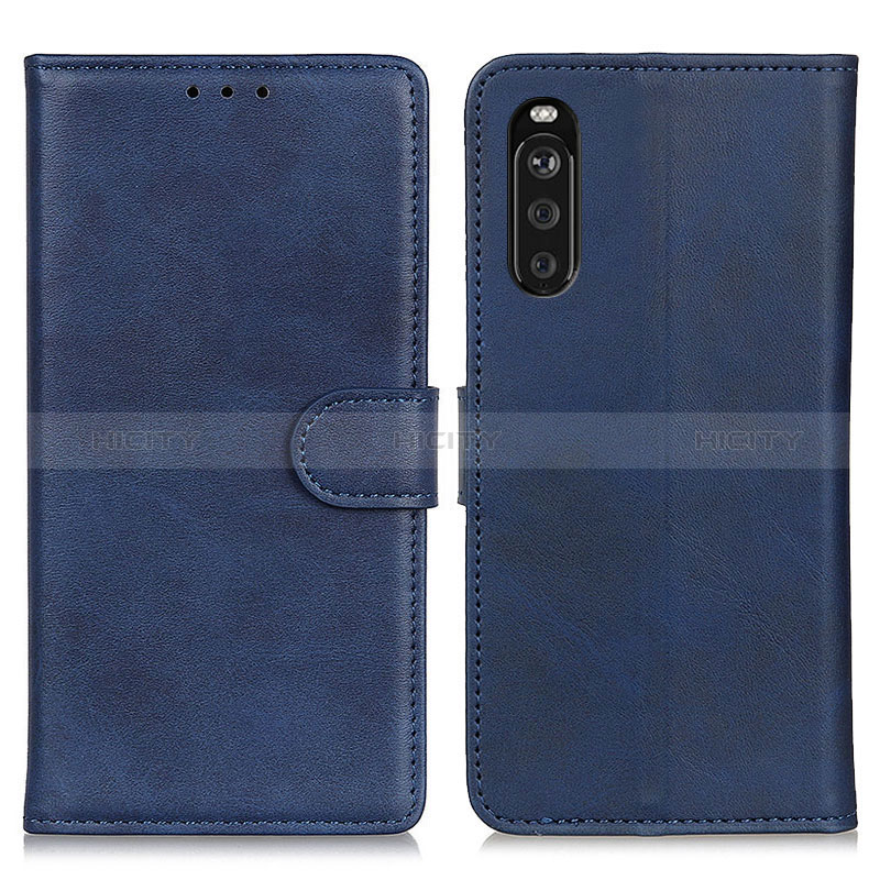 Funda de Cuero Cartera con Soporte Carcasa A05D para Sony Xperia 10 III Azul