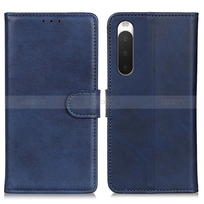 Funda de Cuero Cartera con Soporte Carcasa A05D para Sony Xperia 10 IV Azul