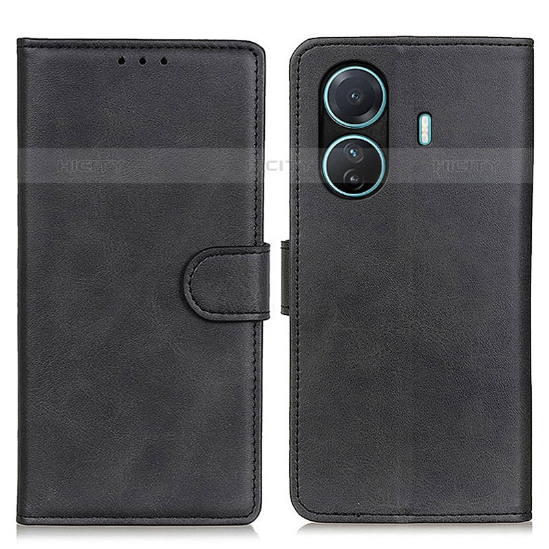 Funda de Cuero Cartera con Soporte Carcasa A05D para Vivo iQOO Z6 Pro 5G Negro