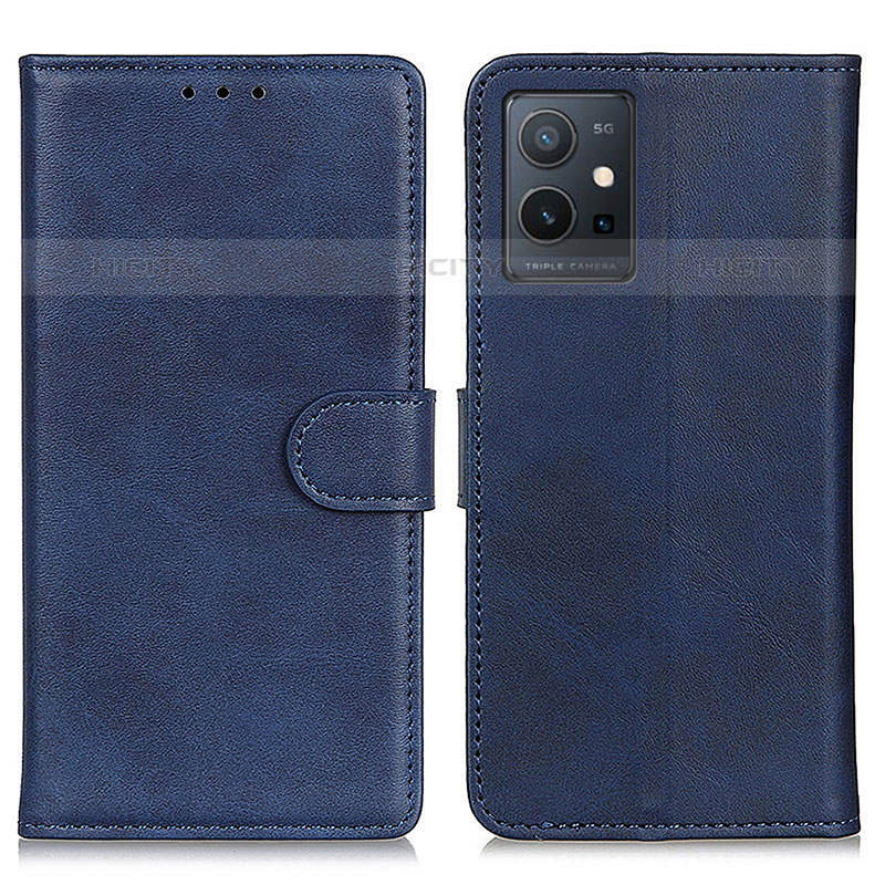 Funda de Cuero Cartera con Soporte Carcasa A05D para Vivo T1 5G India Azul