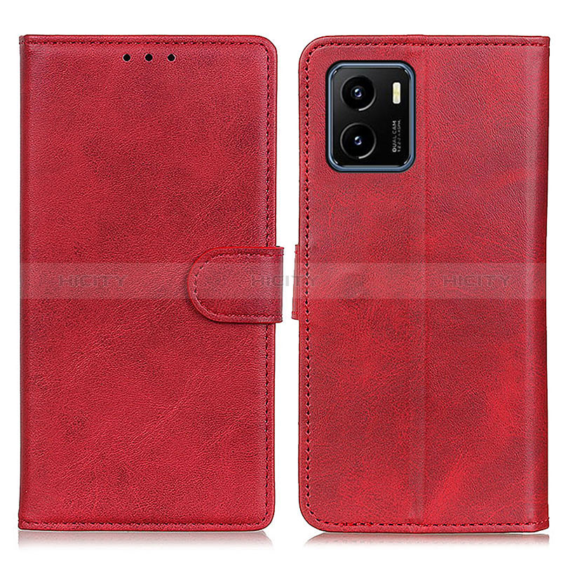 Funda de Cuero Cartera con Soporte Carcasa A05D para Vivo Y01A Rojo