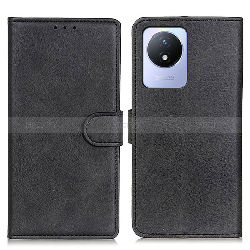 Funda de Cuero Cartera con Soporte Carcasa A05D para Vivo Y11 (2023) Negro