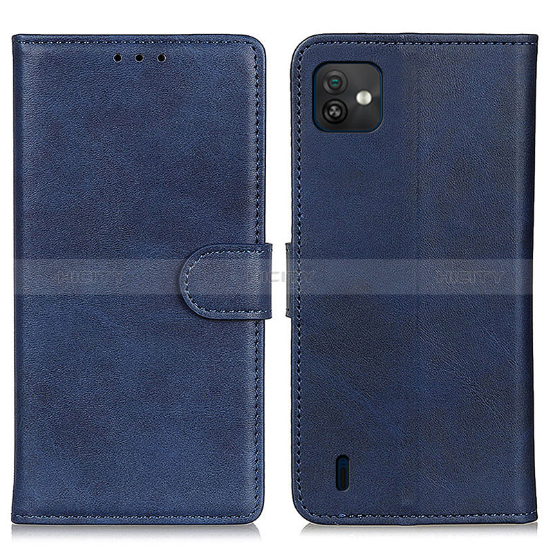 Funda de Cuero Cartera con Soporte Carcasa A05D para Wiko Y82 Azul