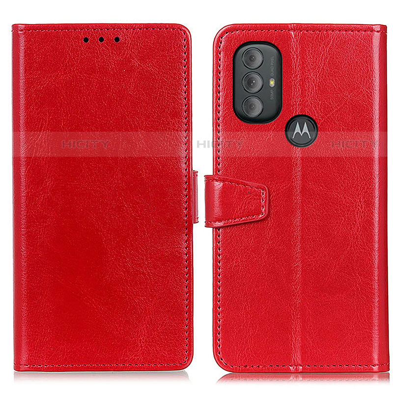 Funda de Cuero Cartera con Soporte Carcasa A06D para Motorola Moto G Play (2023) Rojo