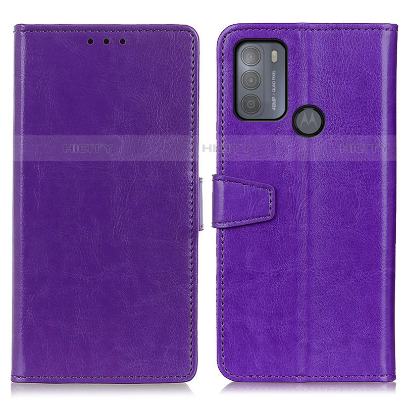 Funda de Cuero Cartera con Soporte Carcasa A06D para Motorola Moto G50 Morado