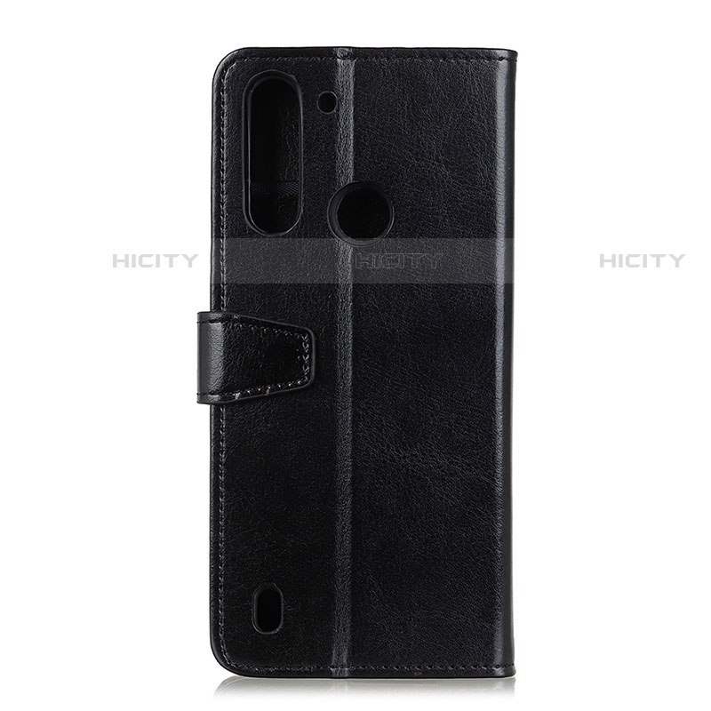 Funda de Cuero Cartera con Soporte Carcasa A06D para Motorola Moto One Fusion Negro