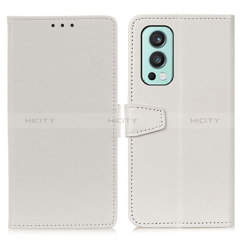 Funda de Cuero Cartera con Soporte Carcasa A06D para OnePlus Nord 2 5G Blanco