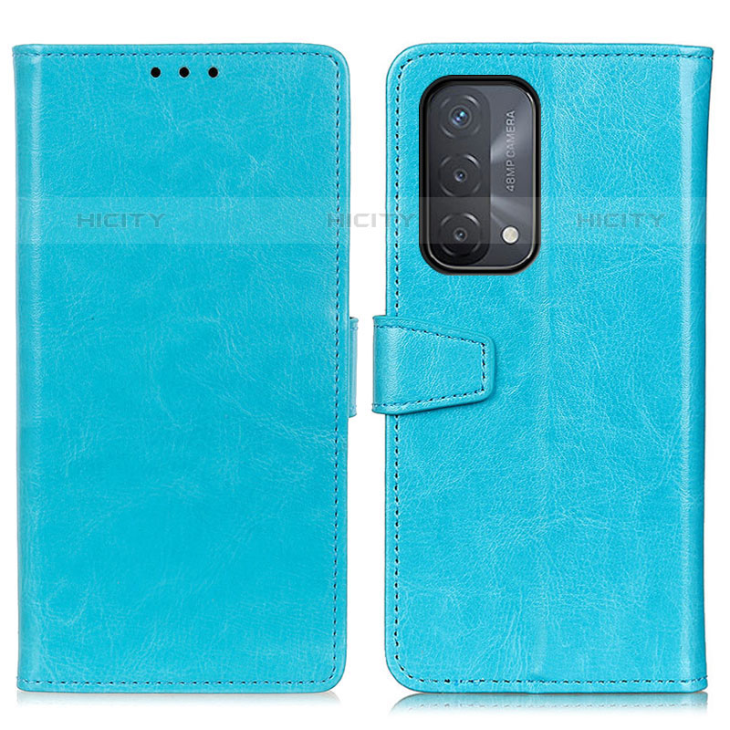 Funda de Cuero Cartera con Soporte Carcasa A06D para OnePlus Nord N200 5G Azul Cielo