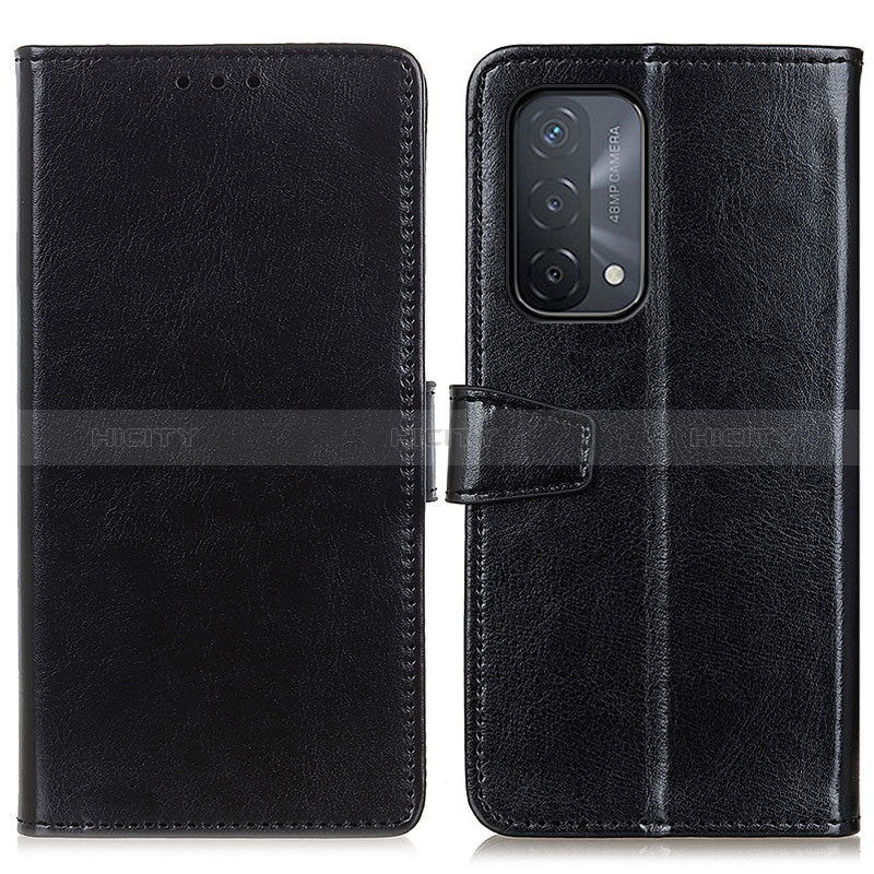 Funda de Cuero Cartera con Soporte Carcasa A06D para Oppo A54 5G Negro