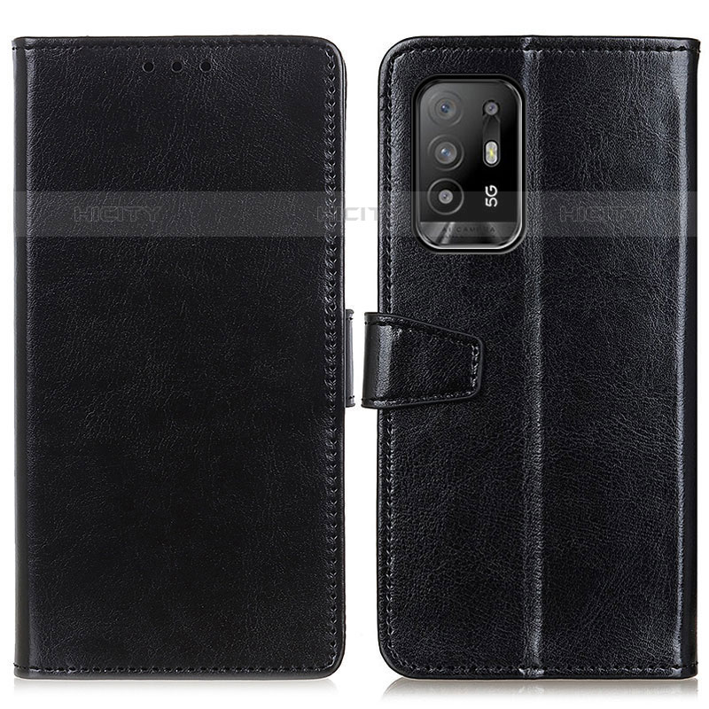 Funda de Cuero Cartera con Soporte Carcasa A06D para Oppo A95 5G Negro