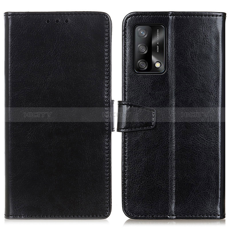 Funda de Cuero Cartera con Soporte Carcasa A06D para Oppo F19 Negro