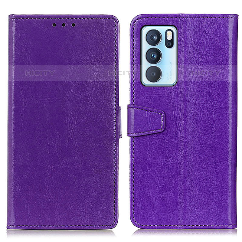 Funda de Cuero Cartera con Soporte Carcasa A06D para Oppo Reno6 Pro 5G India