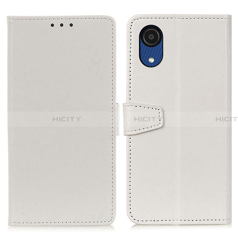 Funda de Cuero Cartera con Soporte Carcasa A06D para Samsung Galaxy A03 Core Blanco