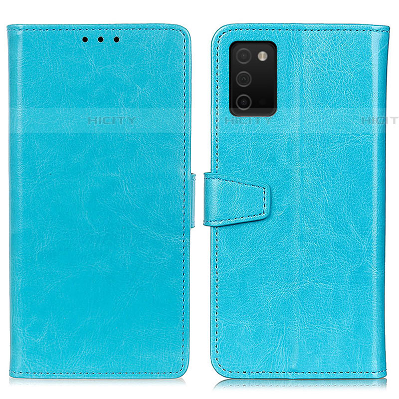 Funda de Cuero Cartera con Soporte Carcasa A06D para Samsung Galaxy A03s Azul Cielo