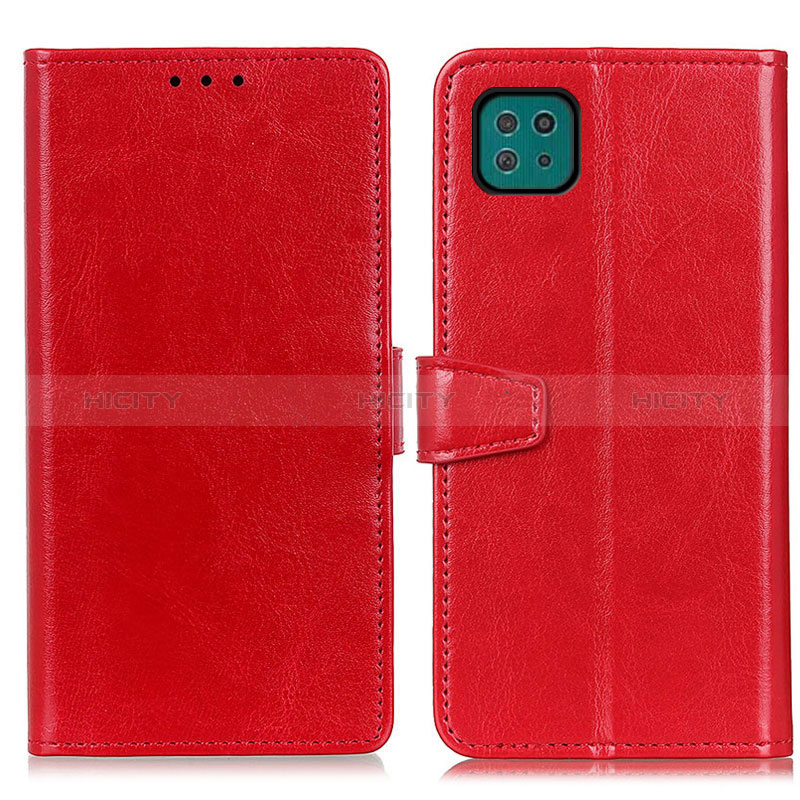 Funda de Cuero Cartera con Soporte Carcasa A06D para Samsung Galaxy A22s 5G Rojo