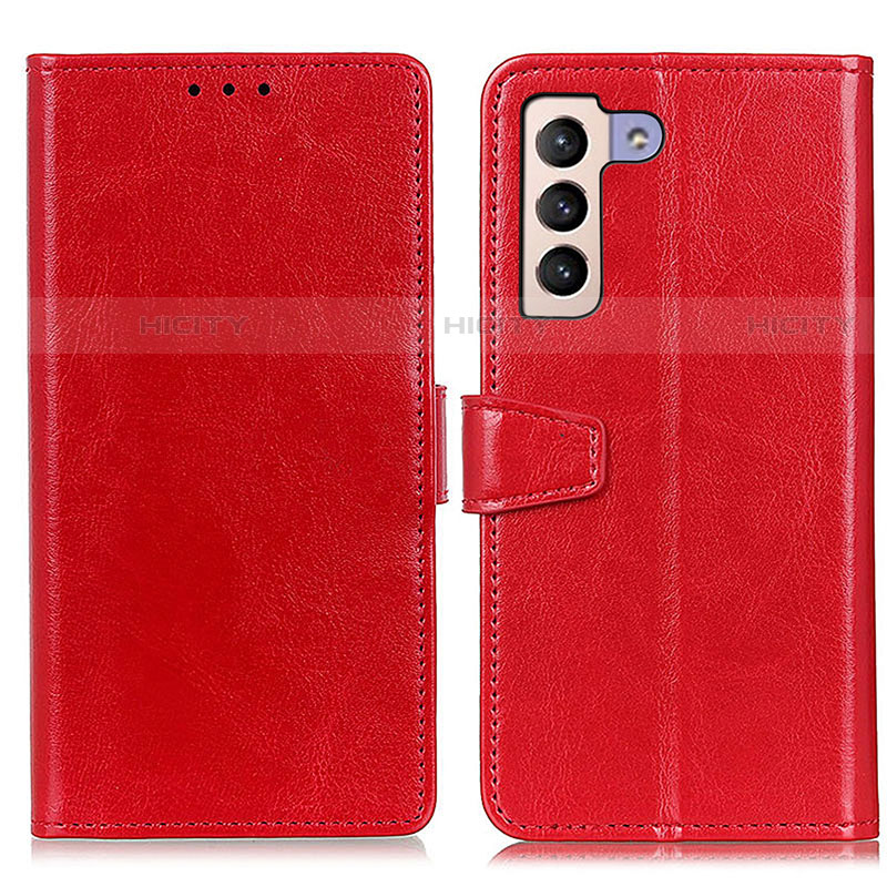 Funda de Cuero Cartera con Soporte Carcasa A06D para Samsung Galaxy S21 Plus 5G Rojo