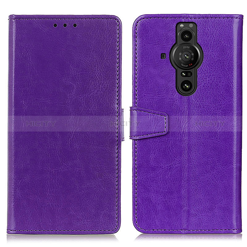 Funda de Cuero Cartera con Soporte Carcasa A06D para Sony Xperia PRO-I