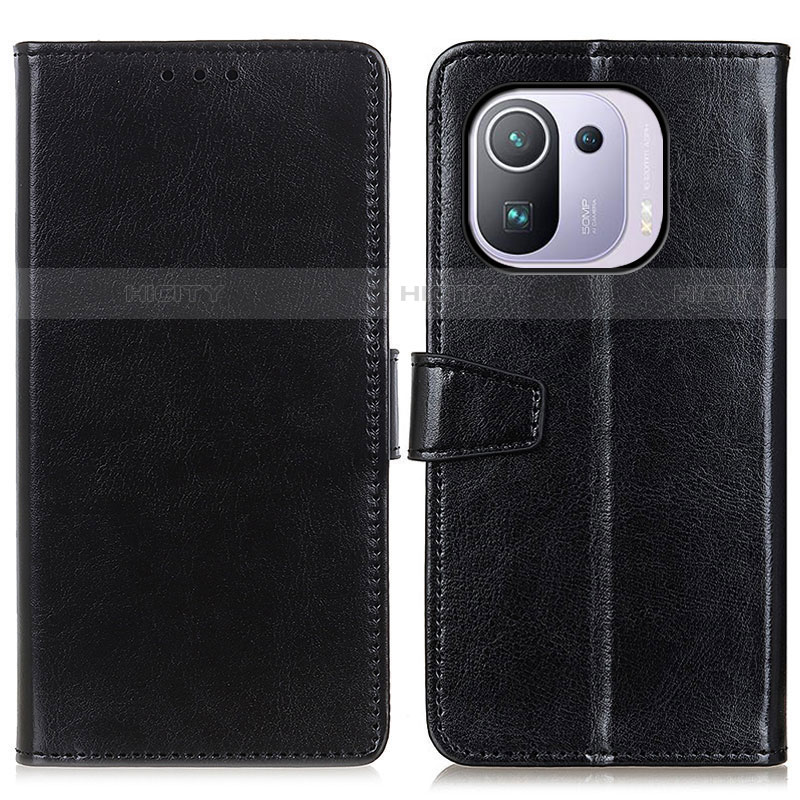 Funda de Cuero Cartera con Soporte Carcasa A06D para Xiaomi Mi 11 Pro 5G Negro