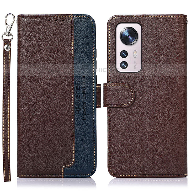 Funda de Cuero Cartera con Soporte Carcasa A06D para Xiaomi Mi 12 Lite 5G Marron