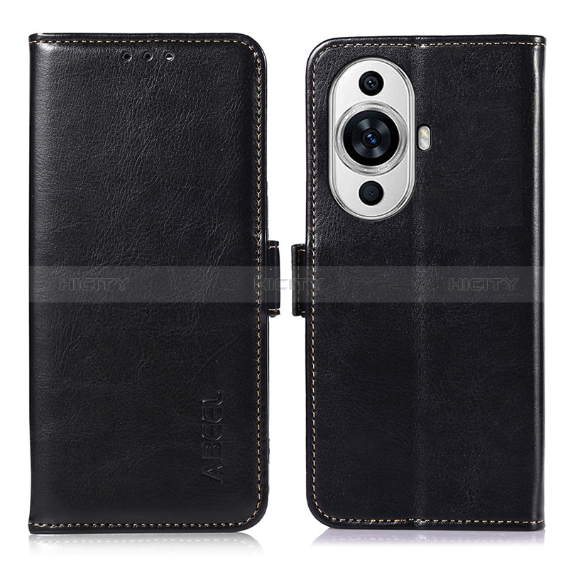 Funda de Cuero Cartera con Soporte Carcasa A07D para Huawei Nova 11 Negro