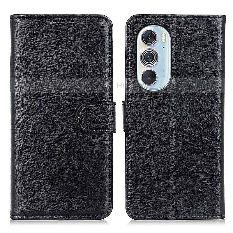 Funda de Cuero Cartera con Soporte Carcasa A07D para Motorola Moto Edge Plus (2022) 5G Negro