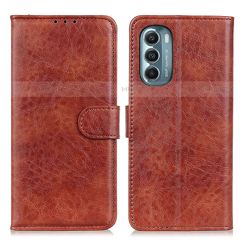 Funda de Cuero Cartera con Soporte Carcasa A07D para Motorola Moto G Stylus (2022) 5G Marron