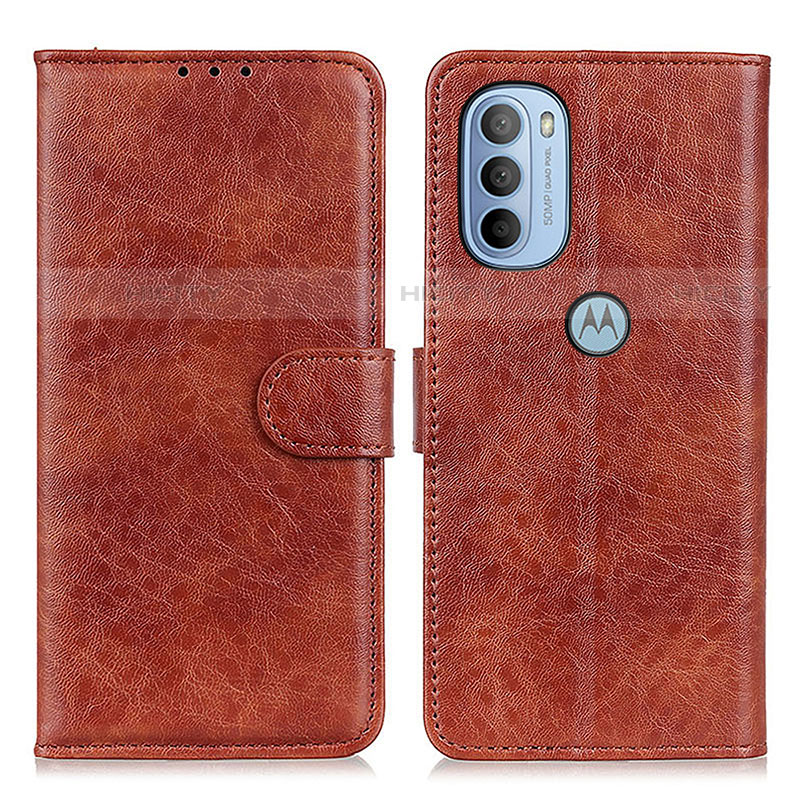 Funda de Cuero Cartera con Soporte Carcasa A07D para Motorola Moto G31 Marron