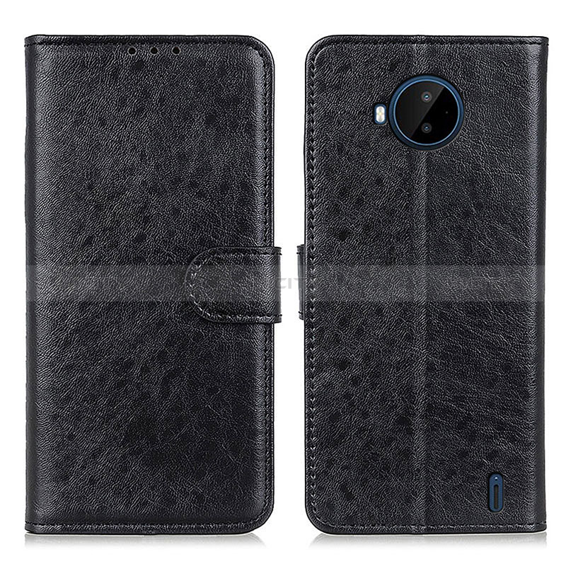 Funda de Cuero Cartera con Soporte Carcasa A07D para Nokia C20 Plus Negro