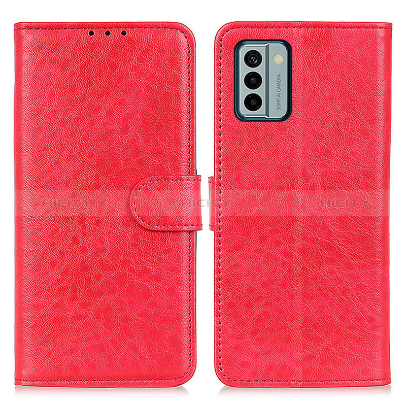 Funda de Cuero Cartera con Soporte Carcasa A07D para Nokia G22 Rojo