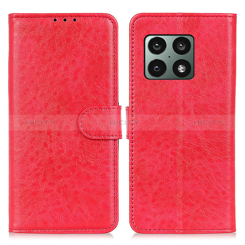 Funda de Cuero Cartera con Soporte Carcasa A07D para OnePlus 10 Pro 5G Rojo