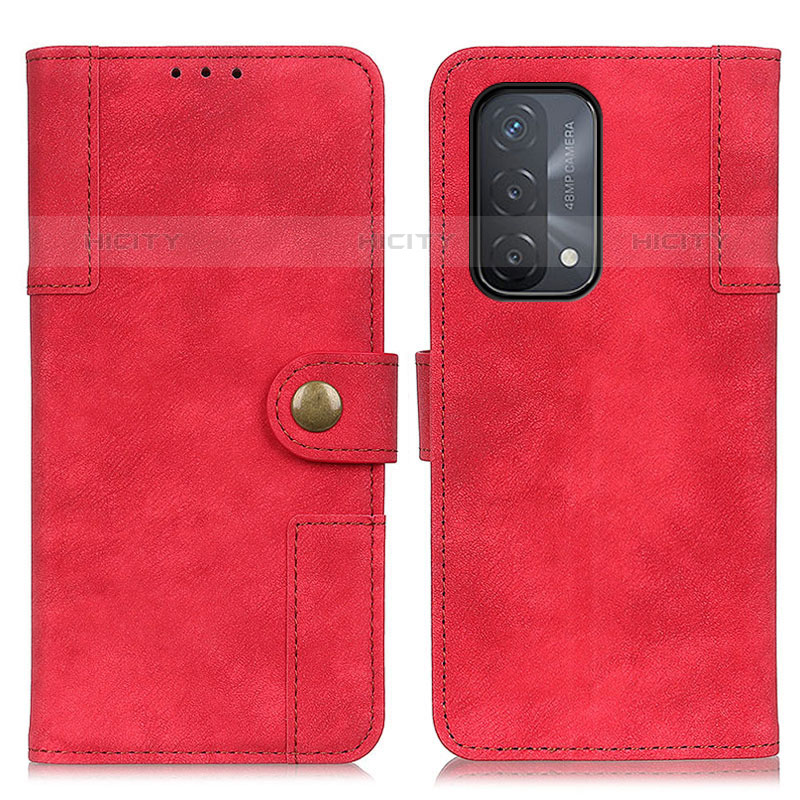 Funda de Cuero Cartera con Soporte Carcasa A07D para OnePlus Nord N200 5G Rojo