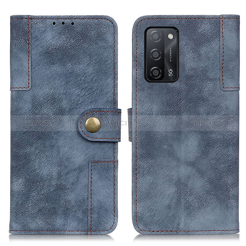 Funda de Cuero Cartera con Soporte Carcasa A07D para Oppo A56 5G Azul