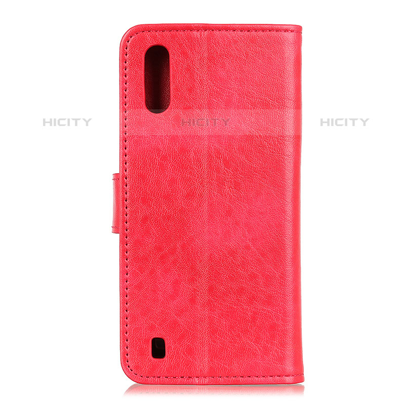 Funda de Cuero Cartera con Soporte Carcasa A07D para Samsung Galaxy M01 Rojo