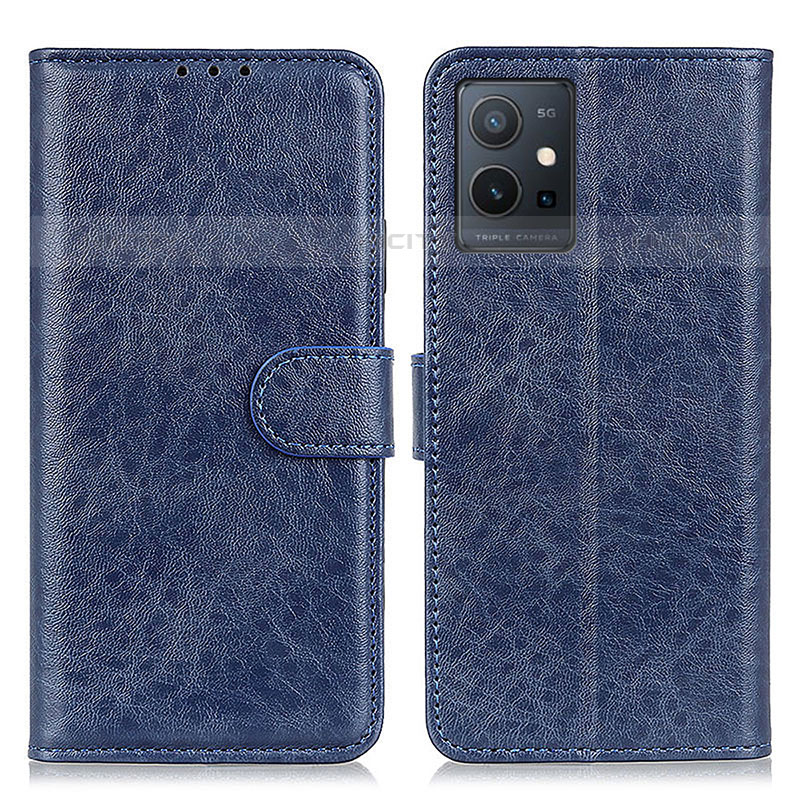 Funda de Cuero Cartera con Soporte Carcasa A07D para Vivo iQOO Z6 5G Azul