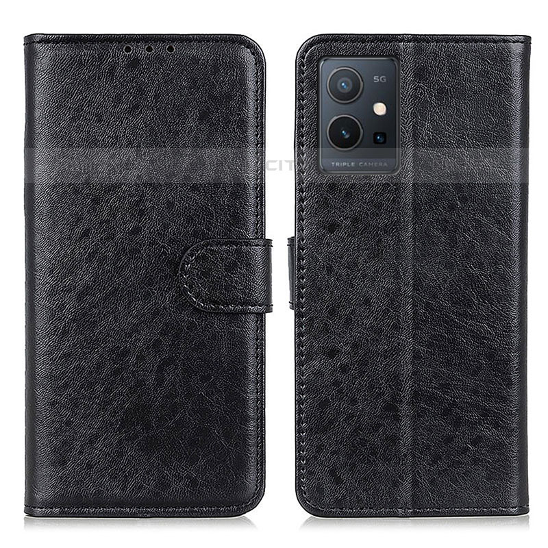 Funda de Cuero Cartera con Soporte Carcasa A07D para Vivo Y55 5G Negro