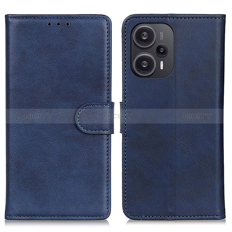 Funda de Cuero Cartera con Soporte Carcasa A07D para Xiaomi Poco F5 5G Azul