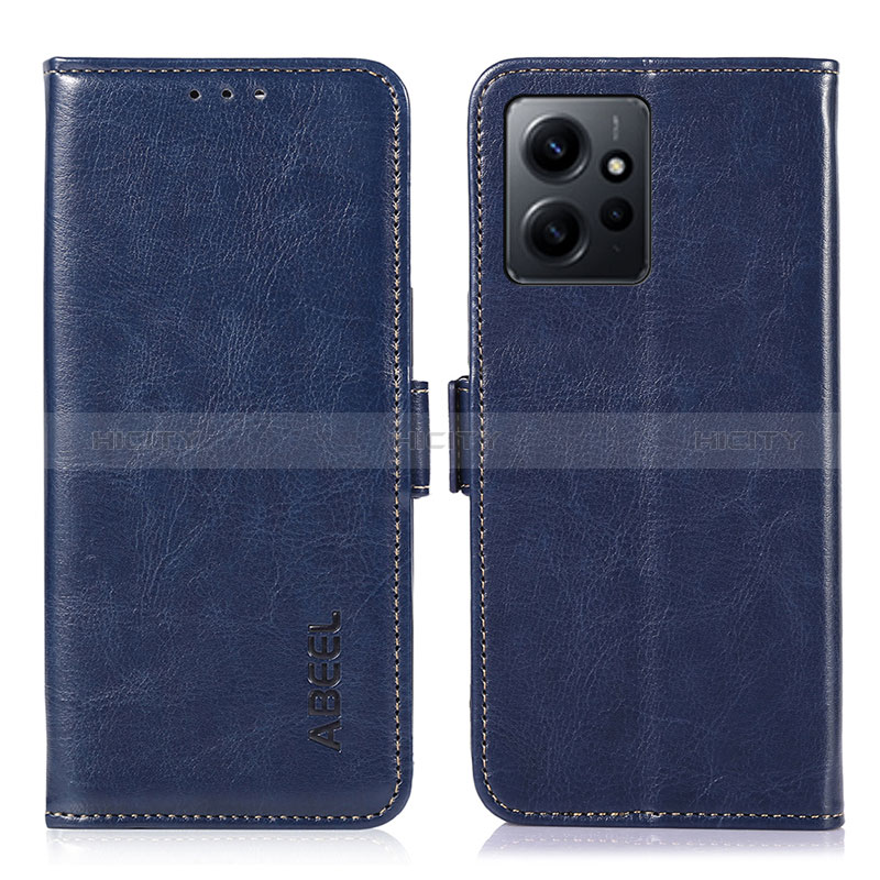 Funda de Cuero Cartera con Soporte Carcasa A07D para Xiaomi Redmi Note 12 4G Azul