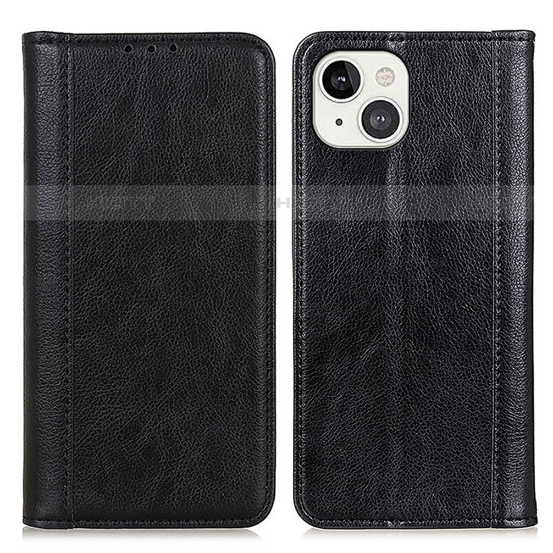 Funda de Cuero Cartera con Soporte Carcasa A08 para Apple iPhone 13 Negro