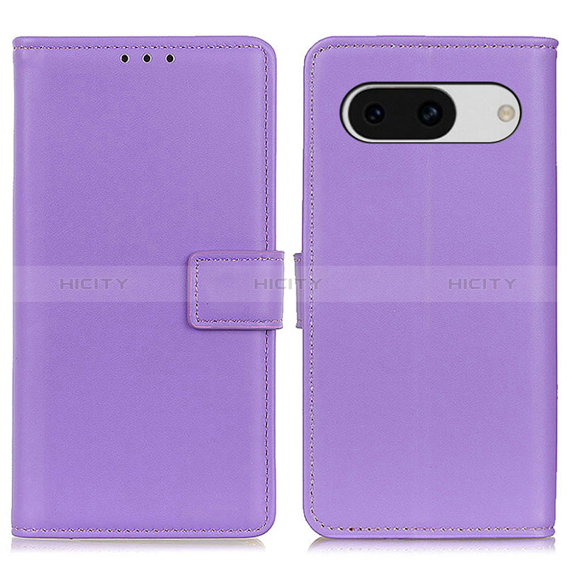 Funda de Cuero Cartera con Soporte Carcasa A08D para Google Pixel 8a 5G Morado