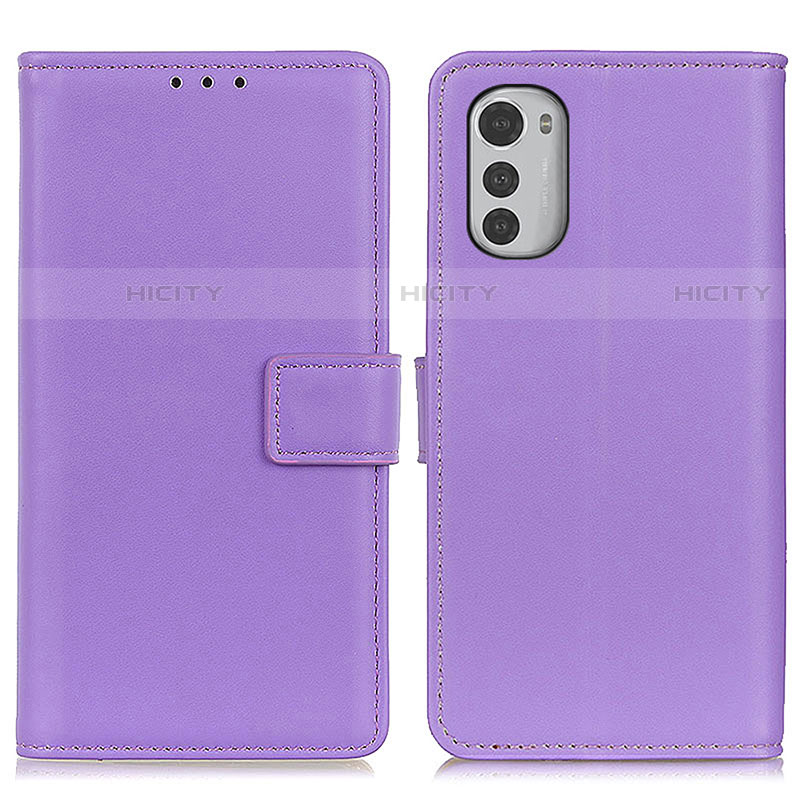 Funda de Cuero Cartera con Soporte Carcasa A08D para Motorola Moto E32s Morado