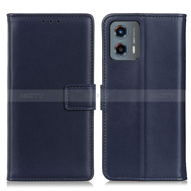 Funda de Cuero Cartera con Soporte Carcasa A08D para Motorola Moto G 5G (2023) Azul