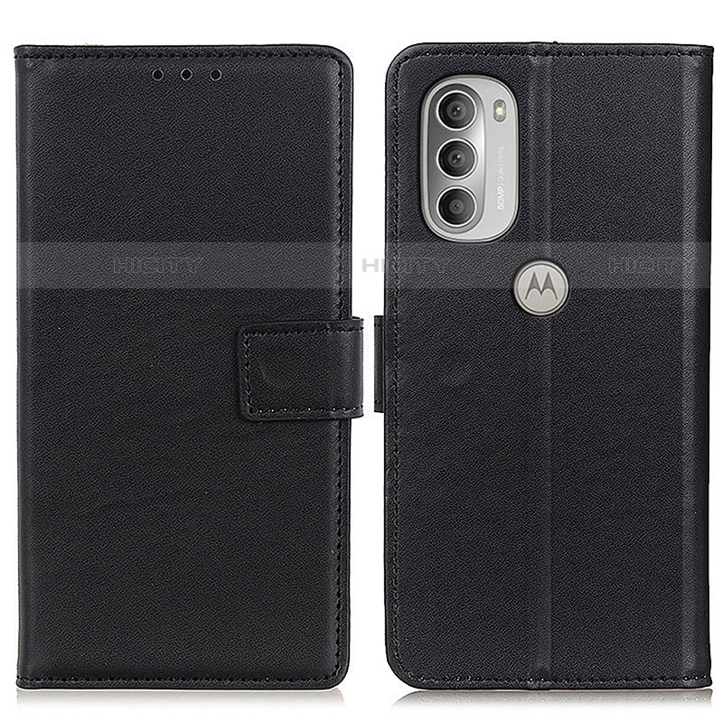 Funda de Cuero Cartera con Soporte Carcasa A08D para Motorola Moto G51 5G Negro