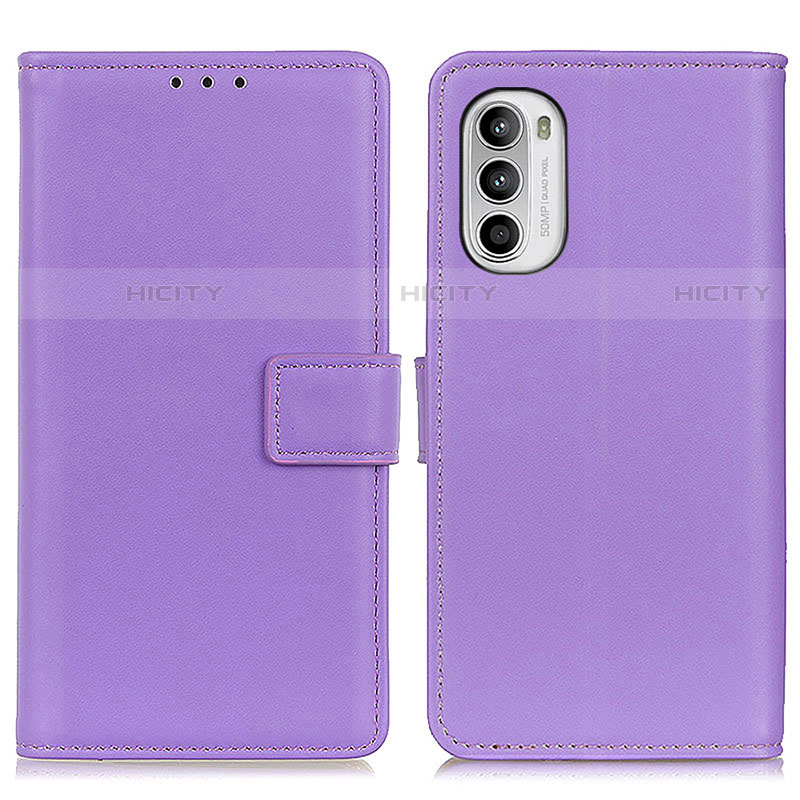 Funda de Cuero Cartera con Soporte Carcasa A08D para Motorola MOTO G52 Morado