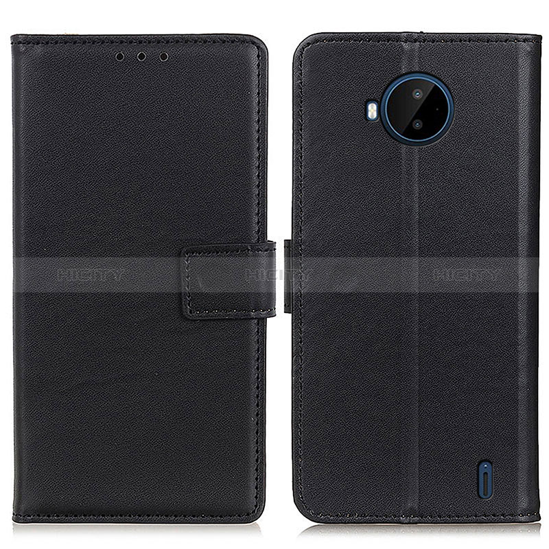 Funda de Cuero Cartera con Soporte Carcasa A08D para Nokia C20 Plus Negro