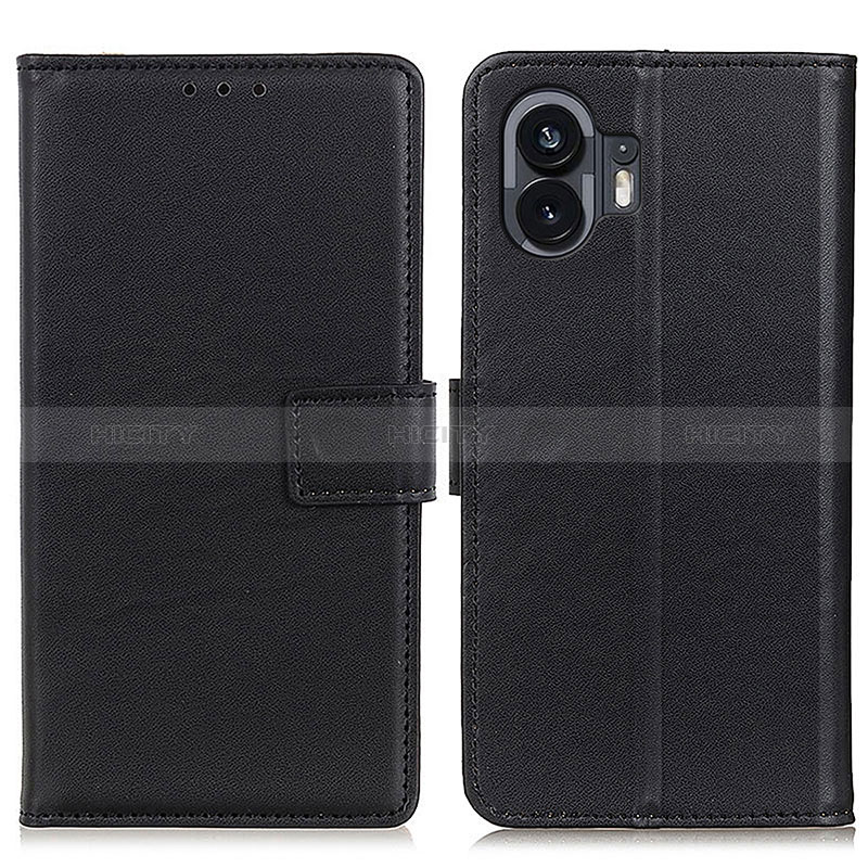 Funda de Cuero Cartera con Soporte Carcasa A08D para Nothing Phone 2 Negro