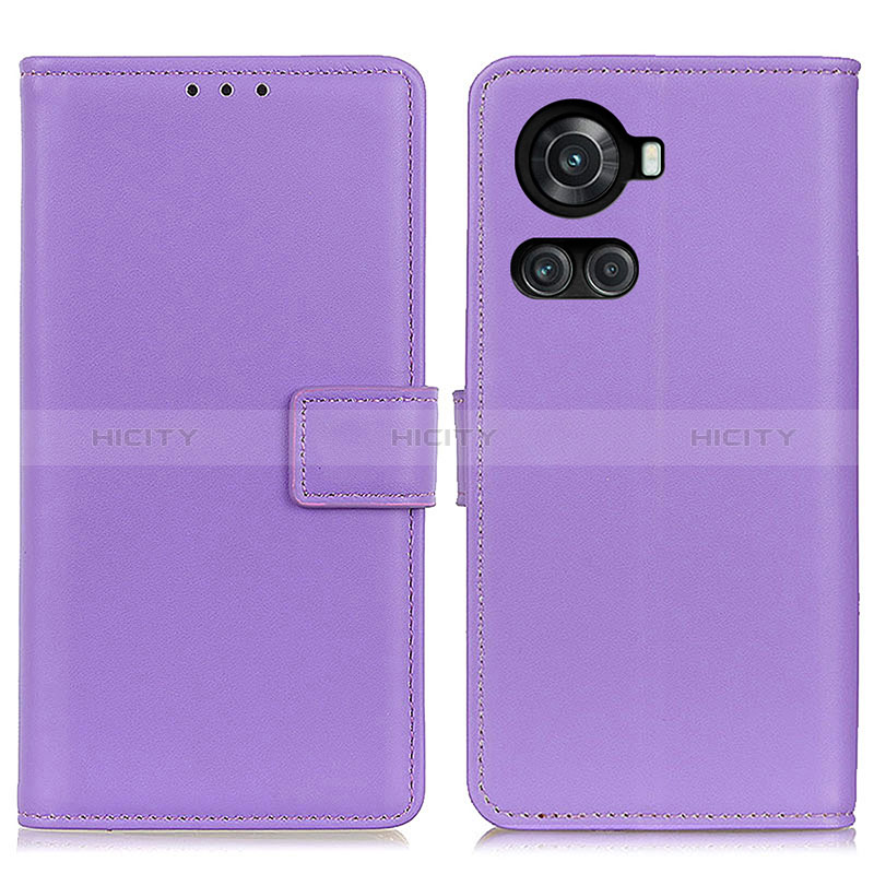 Funda de Cuero Cartera con Soporte Carcasa A08D para OnePlus 10R 5G Morado