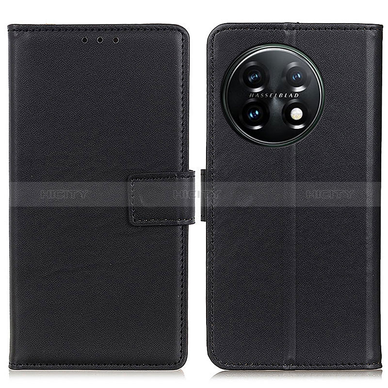 Funda de Cuero Cartera con Soporte Carcasa A08D para OnePlus 11 5G Negro