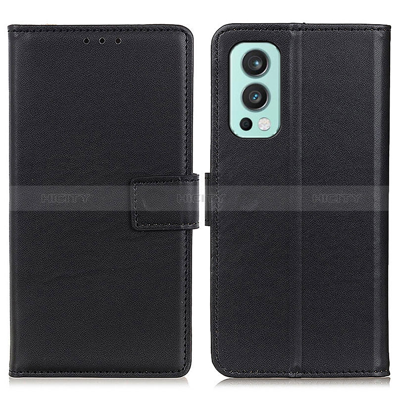 Funda de Cuero Cartera con Soporte Carcasa A08D para OnePlus Nord 2 5G Negro